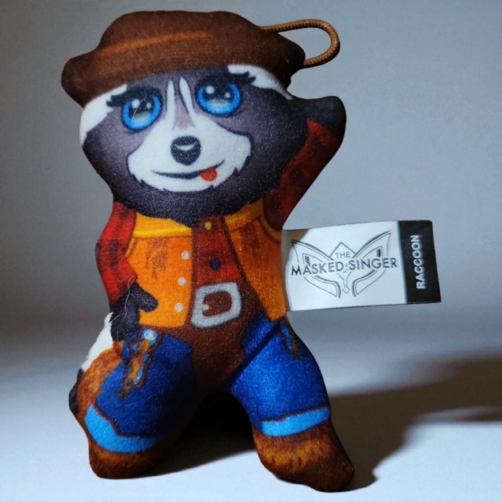 2023 McDonalds The Masked Singer RACCOON Fox Media LLC Hanging Plush Toy